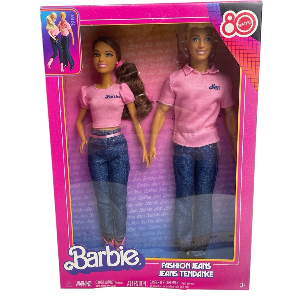 Barbie & Ken Fashion Jeans Set 1980s Flashback Mattel 80th Anniversary NEW